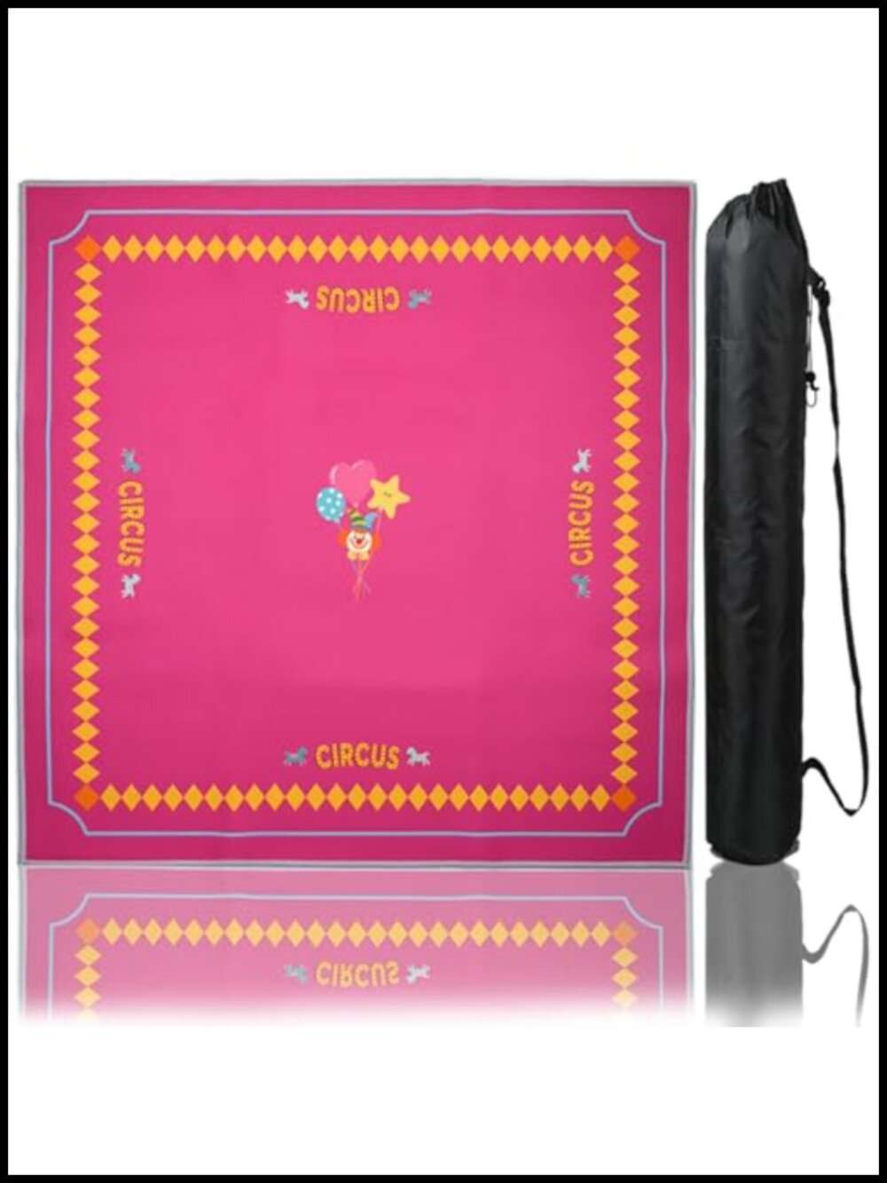 Mahjong Mat 31.5x31.5 Waterproof Anti-Slip Foldable Rubber Table Cover for